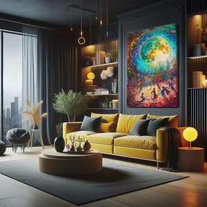 Colorful Moon Art  | MusaArtGallery™