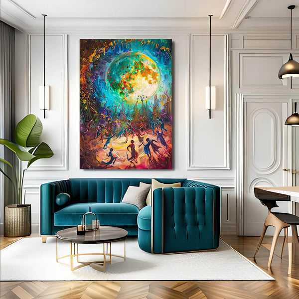 Colorful Moon Art  | MusaArtGallery™