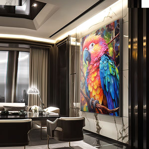Colorful Parrots Wall Art | MusaArtGallery™