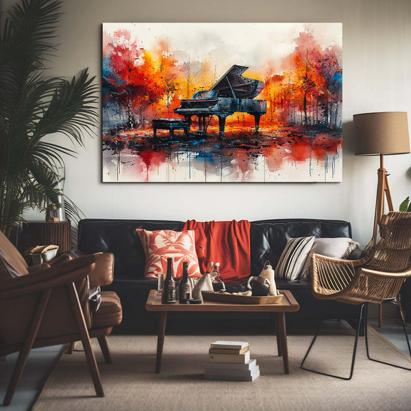 Colorful Piano Canvas Art  | MusaArtGallery™