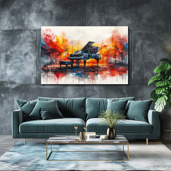 Colorful Piano Canvas Art  | MusaArtGallery™