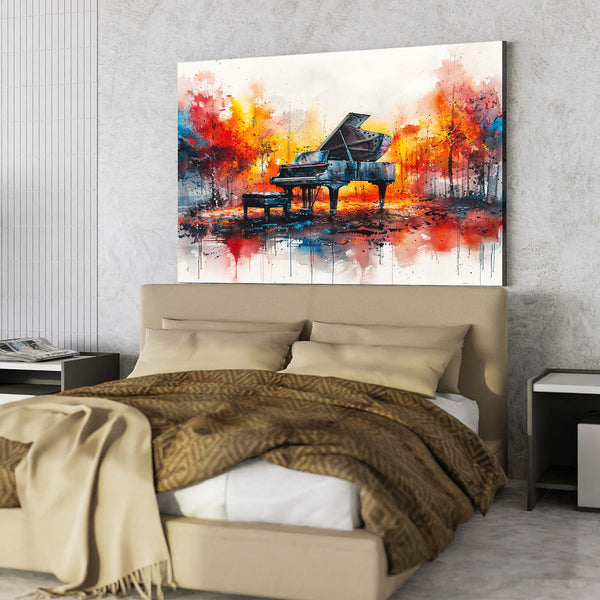 Colorful Piano Canvas Art  | MusaArtGallery™