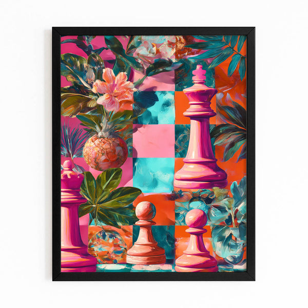 Colorful Queen Chess Art