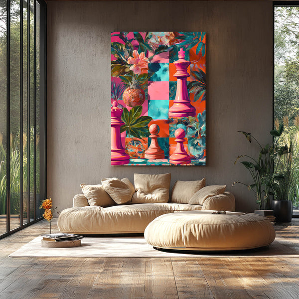 Colorful Queen Chess Art