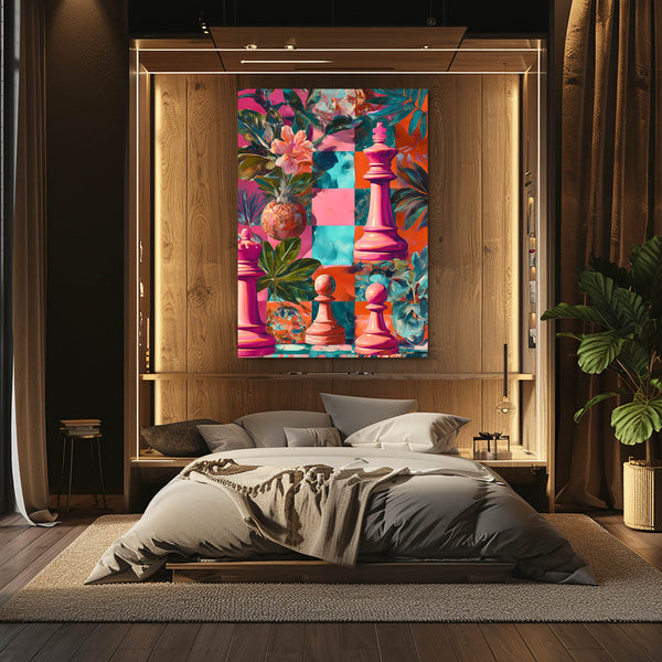 Colorful Queen Chess Art