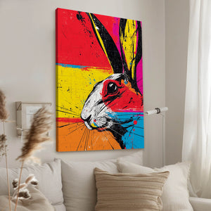 Colorful Rabbit Canvas Wall Art