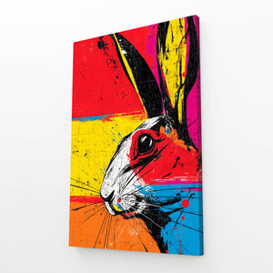 Colorful Rabbit Canvas Wall Art