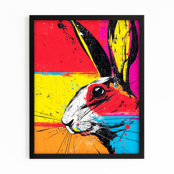 Colorful Rabbit Canvas Wall Art