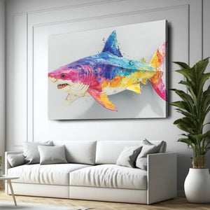 Colorful Shark Canvas