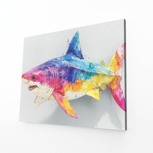 Colorful Shark Canvas