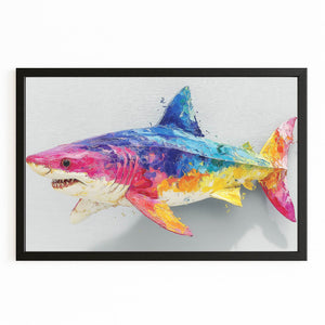 Colorful Shark Canvas