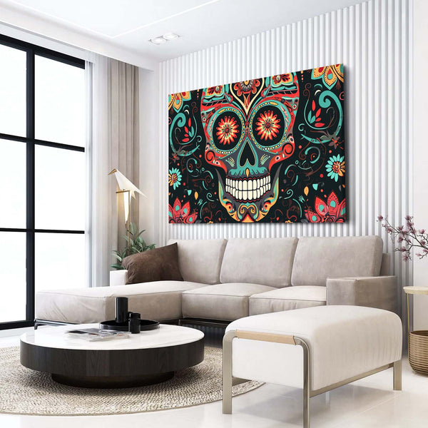 Colorful Smiling Skull Art | MusaArtGallery™