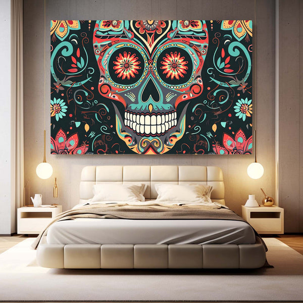 Colorful Smiling Skull Art | MusaArtGallery™