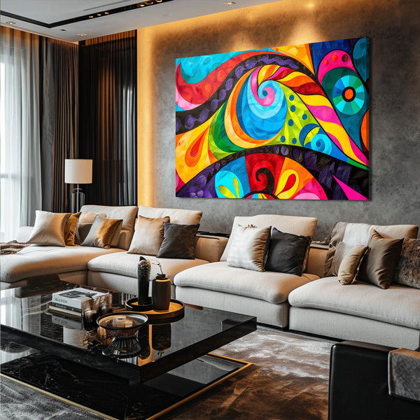 Colorful Swirl Mexican Wall Art | MusaArtGallery™