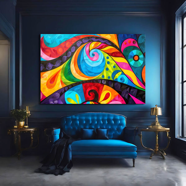 Colorful Swirl Mexican Wall Art | MusaArtGallery™