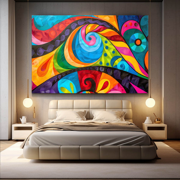 Colorful Swirl Mexican Wall Art | MusaArtGallery™