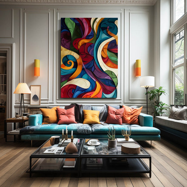 Colorful Swirls Mexican Wall Art | MusaArtGallery™