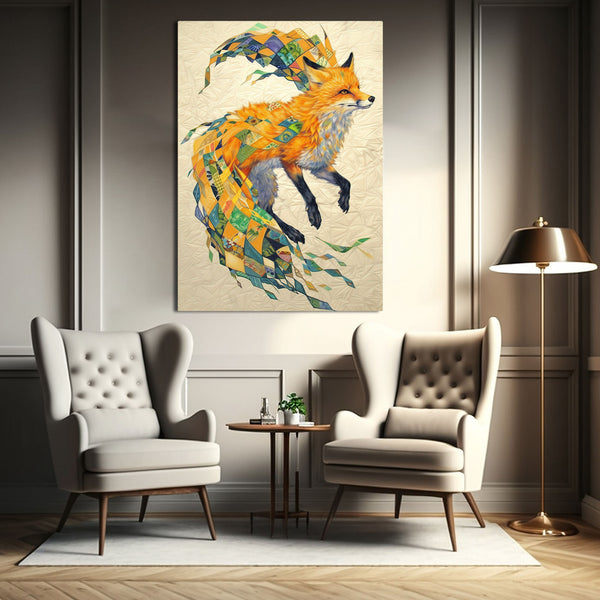 Colorful Tail Fox Art | MusaArtGallery™