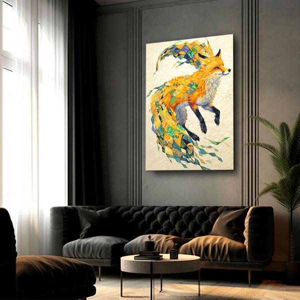 Colorful Tail Fox Art | MusaArtGallery™