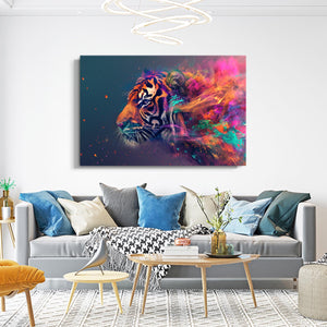Colorful Tiger Wall Art | MusaArtGallery™