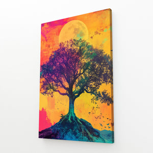 Colorful Tree Of Life Canvas Wall Art