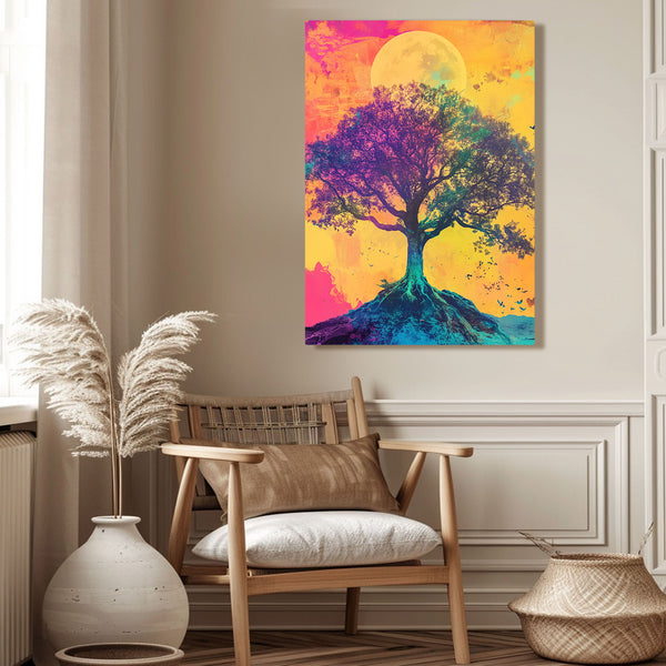 Colorful Tree Of Life Canvas Wall Art