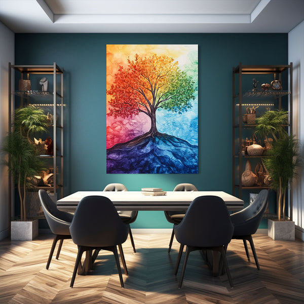 Colorful Tree Of Life Wall Art Canvas