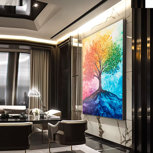 Colorful Tree Of Life Wall Art Canvas