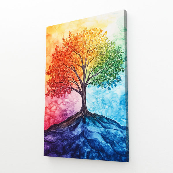 Colorful Tree Of Life Wall Art Canvas