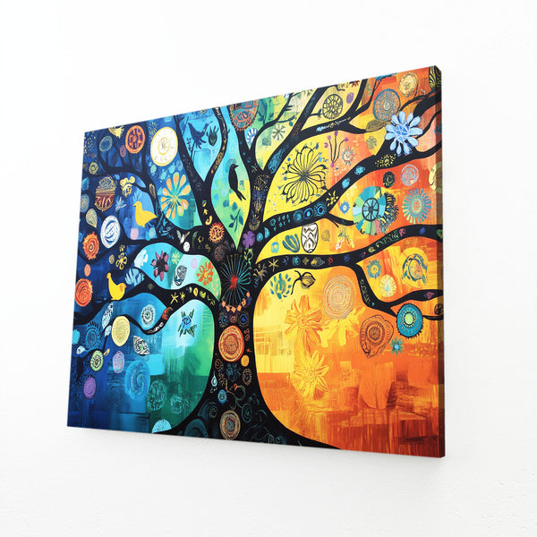 Colorful Tree Of Life Wall Art Decor