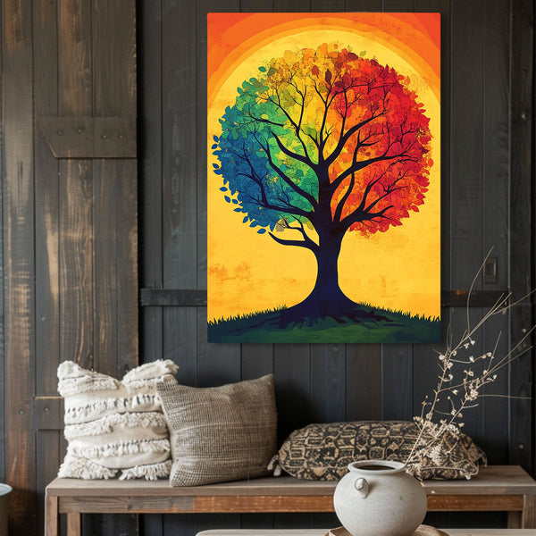 Colorful Tree Of Life Wall Art Large