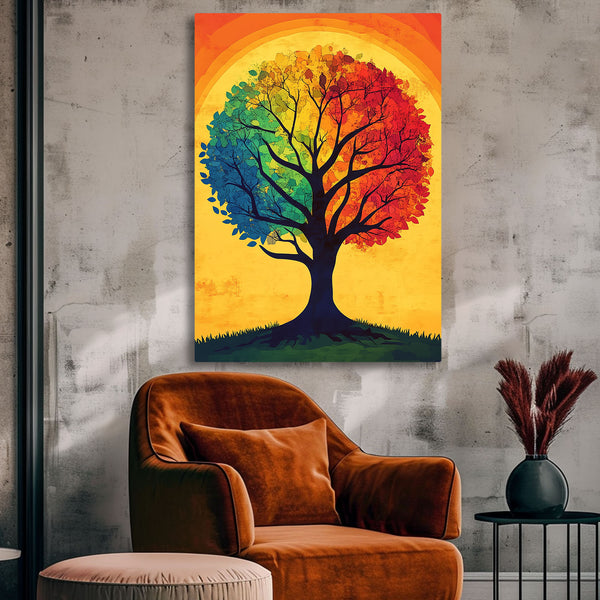 Colorful Tree Of Life Wall Art Large