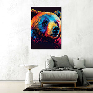 Colorful Wall Art Bear | MusaArtGallery™