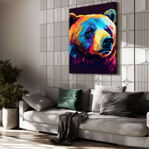 Colorful Wall Art Bear | MusaArtGallery™