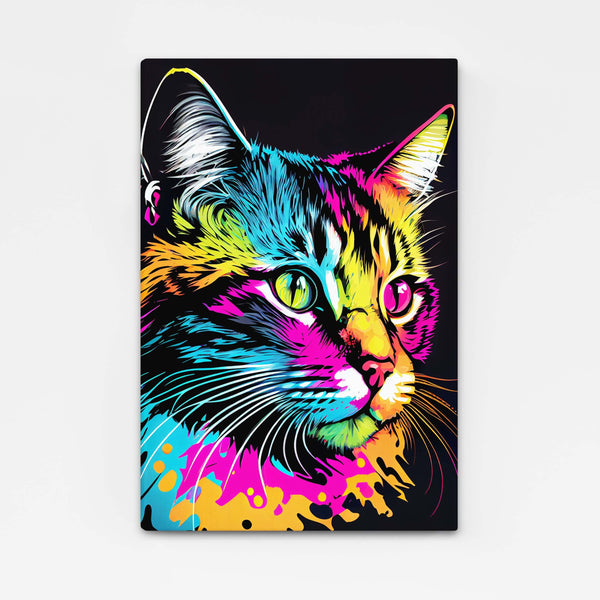 Colorful Wall Art Cat | MusaArtGallery™