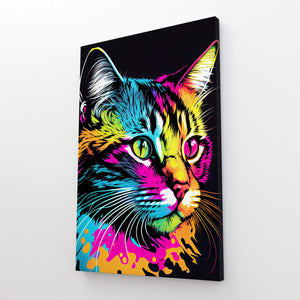 Colorful Wall Art Cat | MusaArtGallery™