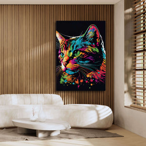 Cat Colorful Wall Art | MusaArtGallery™