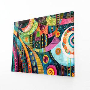 Colorful Whirl Mexican Wall Art | MusaArtGallery™