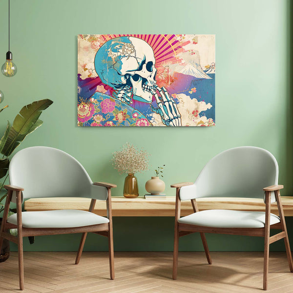 Colorful White Skull Art | MusaArtGallery™