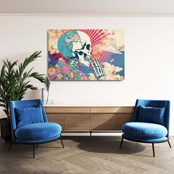 Colorful White Skull Art | MusaArtGallery™