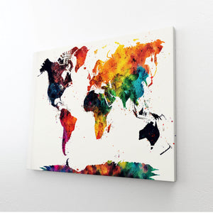 Colorful World Map Wall Art | MusaArtGallery™