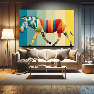 Colorful Zebra Art