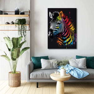 Colorful Zebra Wall Art | MusaArtGallery™