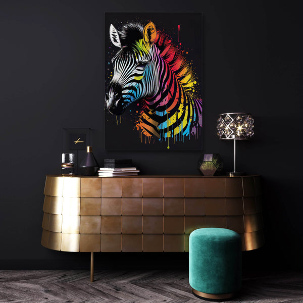 Colorful Zebra Wall Art | MusaArtGallery™