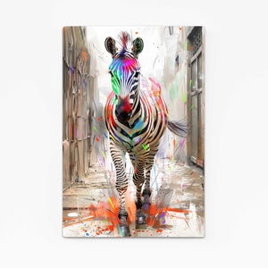 Colorful Zebra Wall Artwork