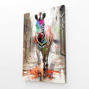Colorful Zebra Wall Artwork