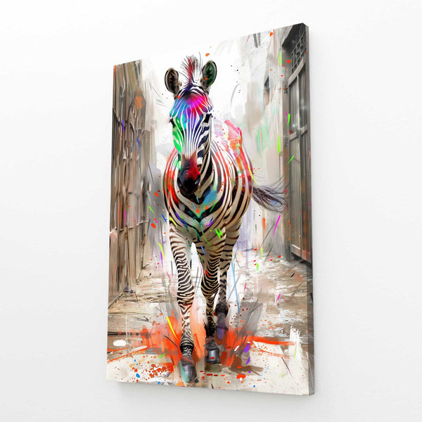 Colorful Zebra Wall Artwork