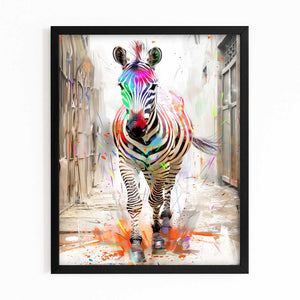 Colorful Zebra Wall Artwork