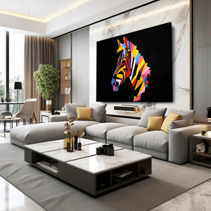 Colorful Zebra Wall Decor