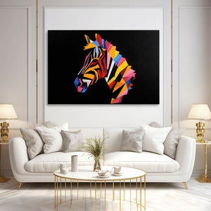 Colorful Zebra Wall Decor